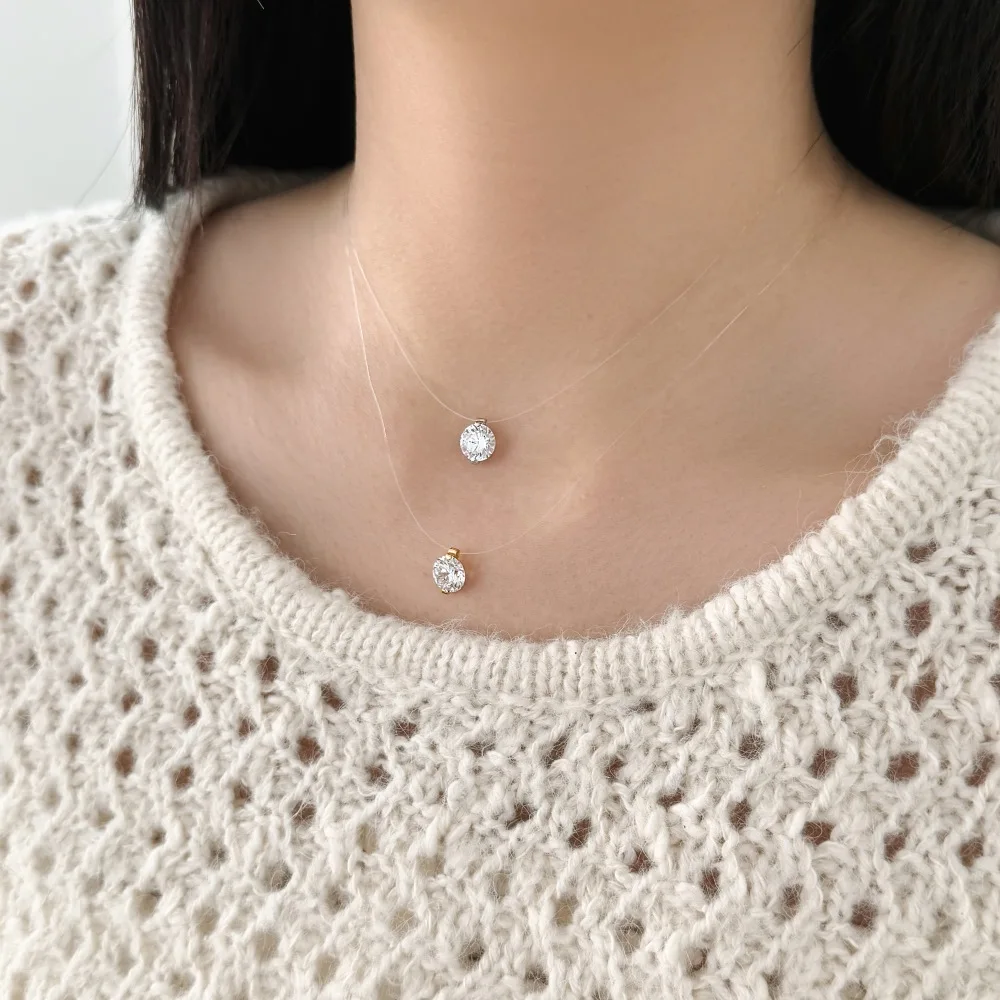 KAKODIY Dainty 925 Sterling Silver Rhodium 18K Gold Plated Solitaire Round 8mm 5A Zirconia Pendant Necklace High Top Jewelry detail 5