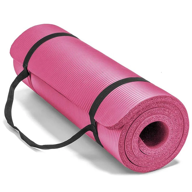 NBR Custom Printed Design Eco Friendly Workout Yoga Mat Yoga Knee Mat with Carrying Strap