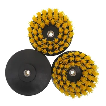 Cleaning Tools Customized Hard Pp Material Packing Leather Cleaner Round Rotating Brush
