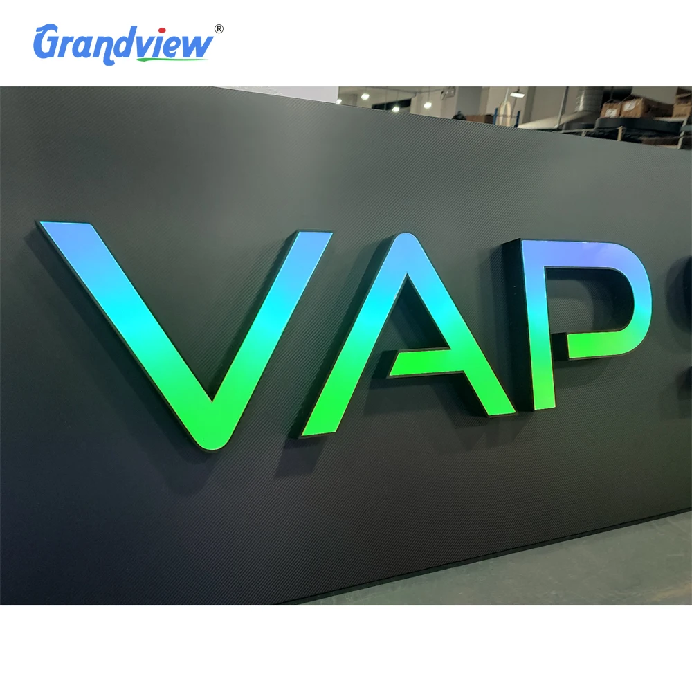 3d Led Signboard Outdoor Led Light up Sign Custom Acrylic Wall logo Office Sign Business Store Acrylic Indoor Signage Outdoor