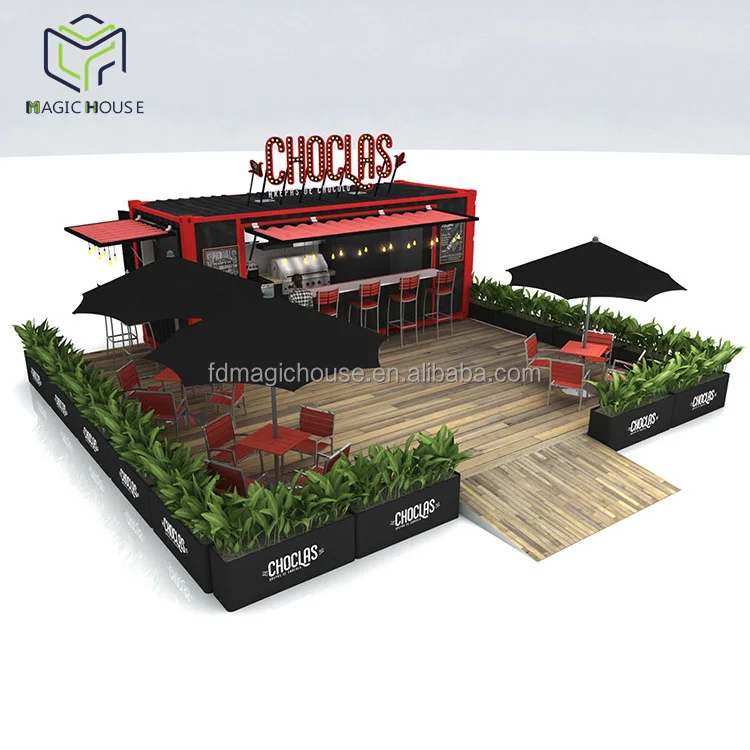 Magic House New Design 2020 20ft Prefabricated Shipping Container Shop Coffee Container bar
