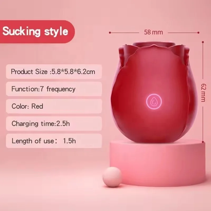 Wholesale Rose Vibrator Manufacturer Cheap Price Rose Toys Nipple Clitoral  Sucking Rose Vibrator Sex Toys for Woman