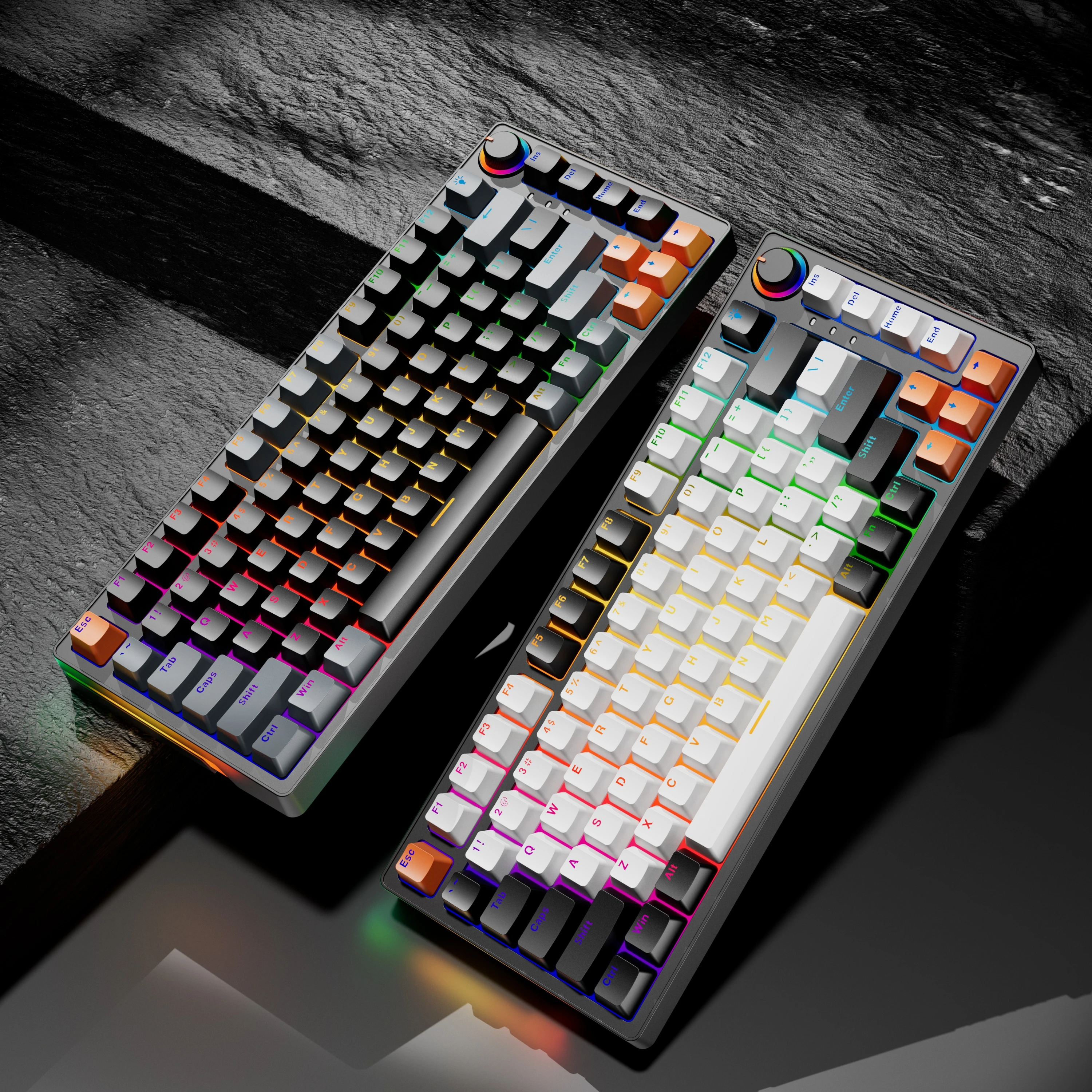 83 Keys Hot Swap Computer Keyboard 2.4G Wireless Mechanical Gaming Keyboard with Silicon Pad