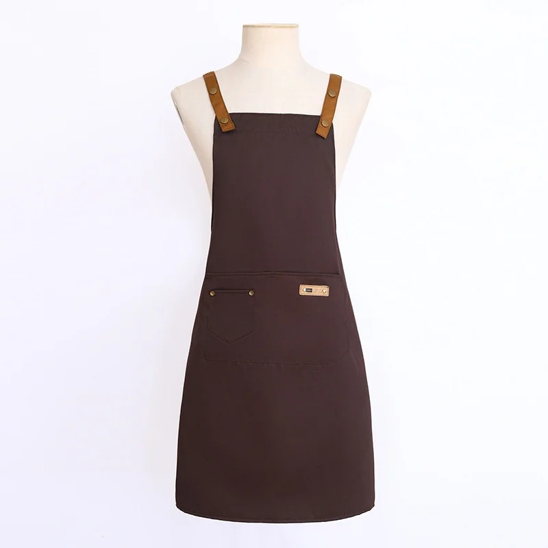 Apron Logo Fashion Unisex Adult Kitchen Restaurant Anti-Fouling Pure Cotton Sleeveless Thin Printed Words preview 6