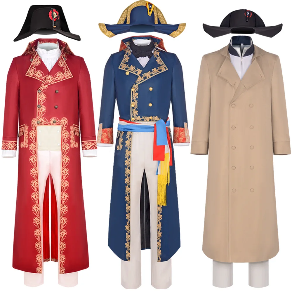 18Th 19th Medieval Century Palace Retro Emperor Adult Napoleon Cosplay Costume Full Suit MDEC-024