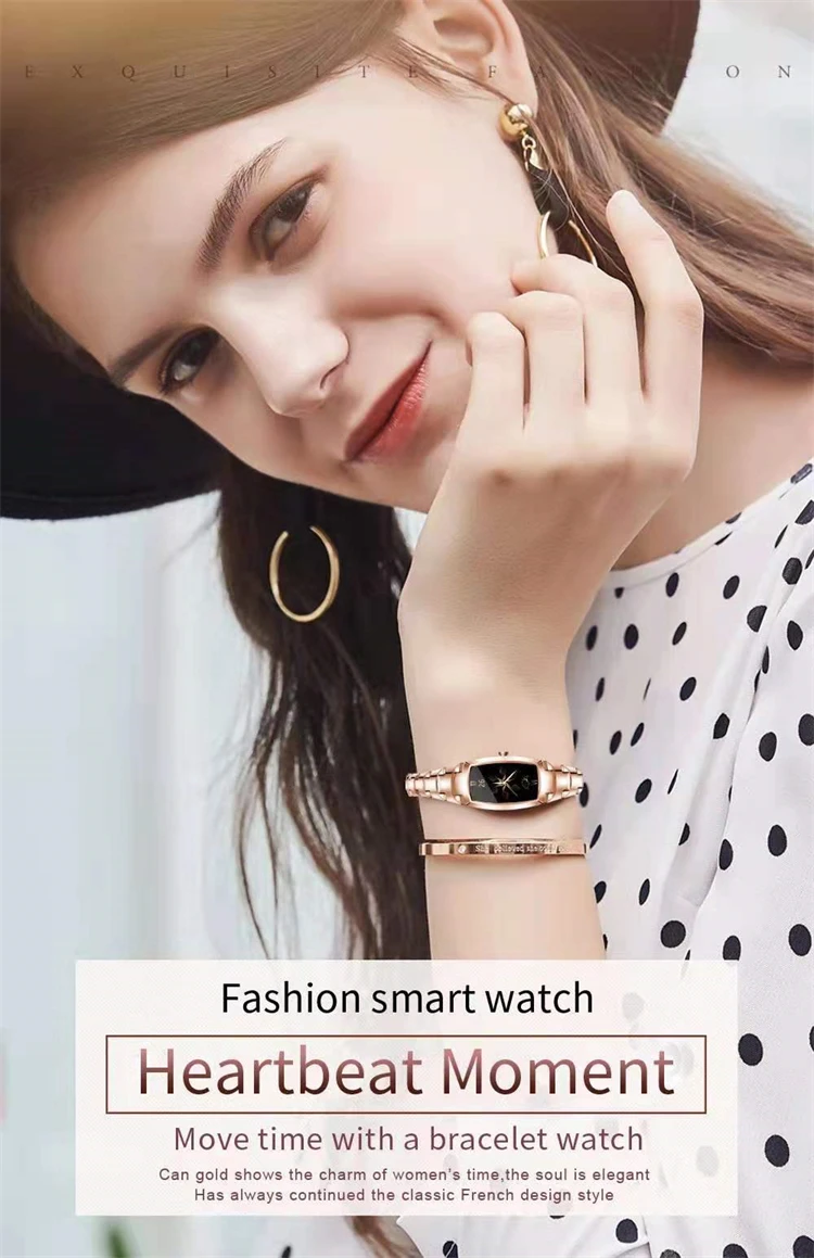 2021 New Launched Fashion ladies Bracelet Band H8 pro Smartwatch Women Heart Rate Blood Pressure Smart Watch H8 pro