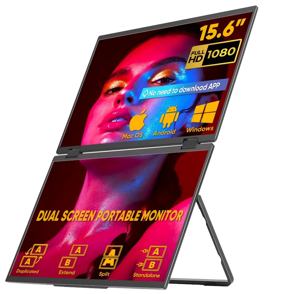 15.6 Inch Folding Screen M4 Laptop Extender - Triple Screens
