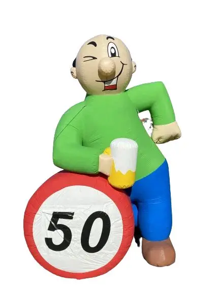 Customized Popular PVC/Oxford Cloth Inflatable Abraham Classic 2/2.5/3/4/6mH Inflatable Abraham Model with Blower to Netherlands