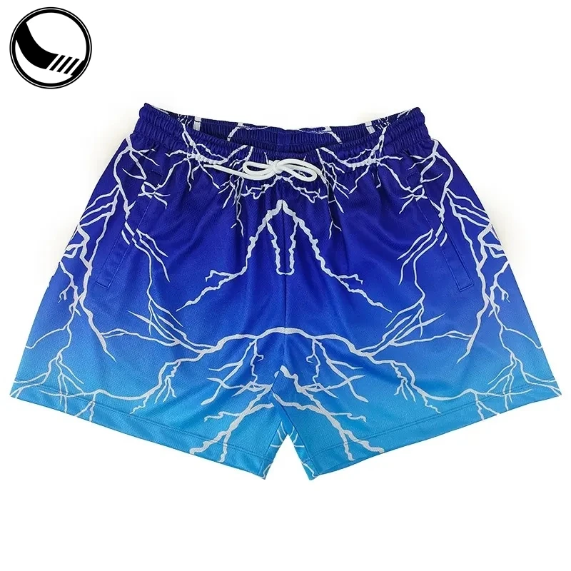 Summer Sublimation Printed Blank Polyester Gym Beach Swim Jogger Gym Men's Basketball Custom Mesh Shorts For Men359_voghion.com