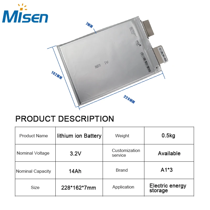 Rechargeable Lithium Ion 30c High 16ah 18ah 20ah 14ah Lifepo4 3.2v Battery Soft Pack Pouch Cell Lithium Iron Phosphate Battery