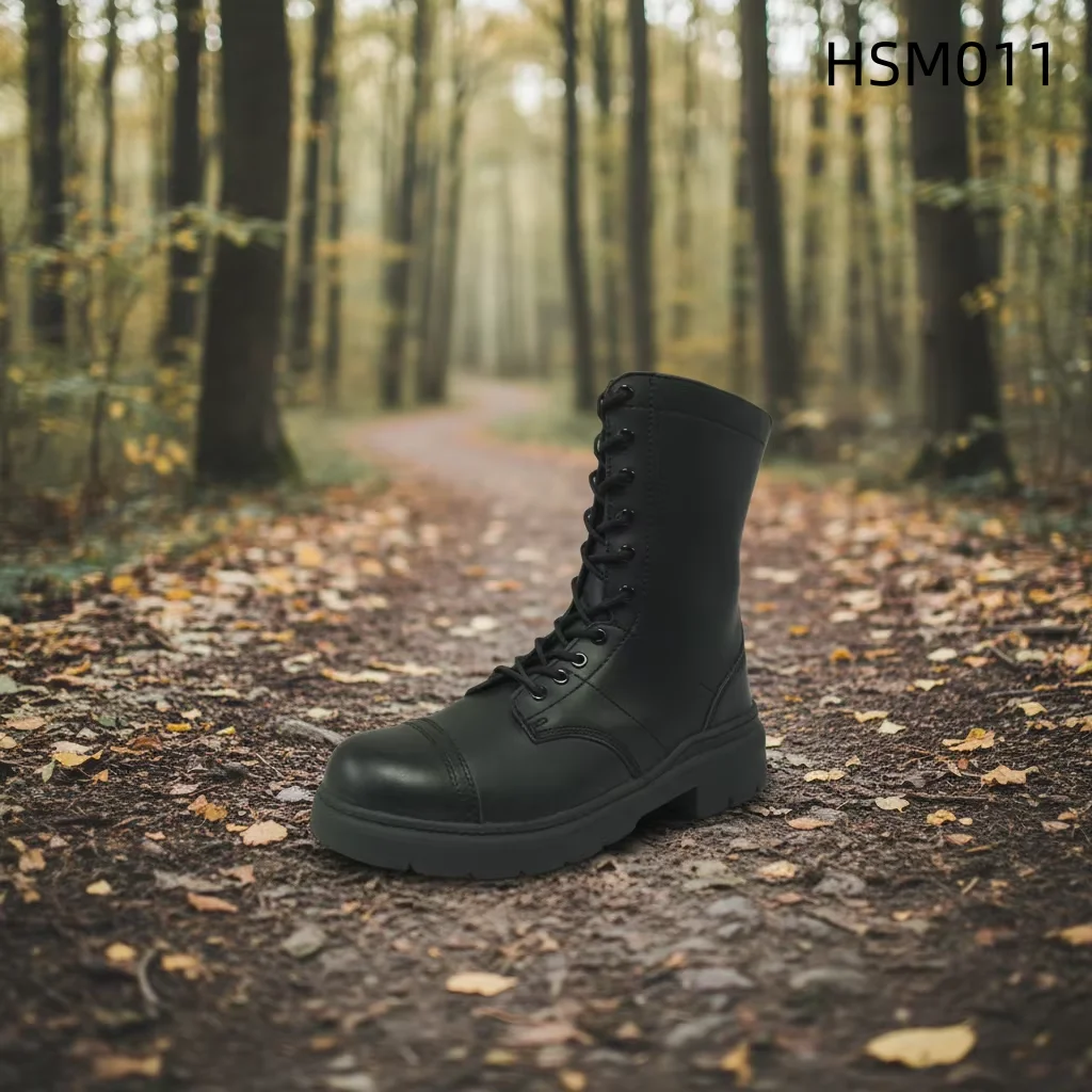 ZYF, meeskonna treeninguks mõeldud topeltliigestatud täisnahksetest sõjaväekummist põhjustatud sõjaväekummist jalatsid, klassikalised 8-tollised piiripäästete jalatsid, lihtsalt puhastatavad võitlusjalatsid HSM011