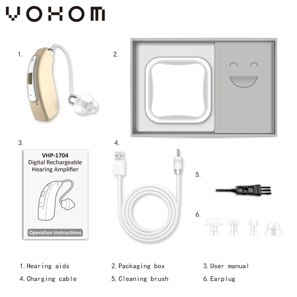Cic Digital Bte Hearing Amplifier Knowles Speaker 4 Eq Mode
