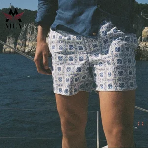 Custom Swimwear Men Private Label Camouflage Printed Swim Men Shorts Trunks Swim Trunks With Pockets