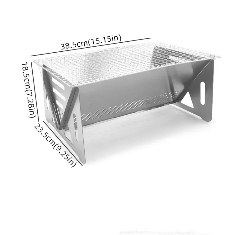 OEM ODM Outdoor Folding Smokeless BBQ Stove Remote Control Stainless Steel Stone Construction Convenient Wood Burning Mini Grill factory