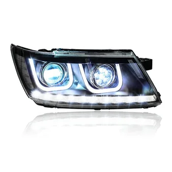 Headlights For dodge journey freemont JCUV 2009-2017 DRL Head Lamp LED Bi Xenon Bulb Fog Lights sequential Turning Signal