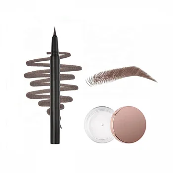 Custom Logo Eye Brow Pen Packaging Professional Cosmetic Disposable Eyebrow Microblading Pen