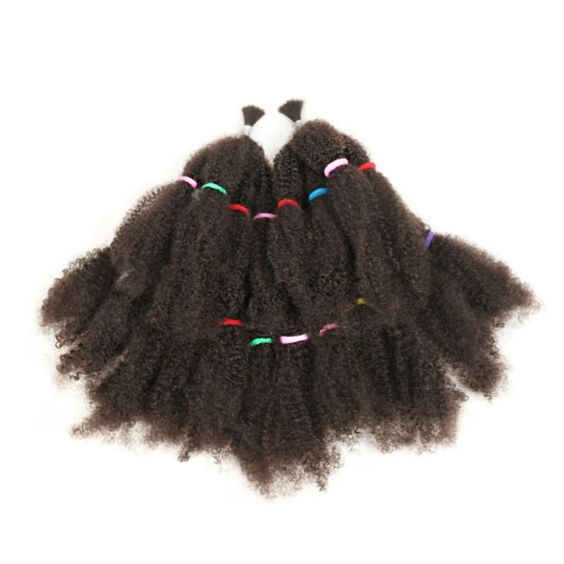 12nches Afro Kinky Bulk Marley Braids Curly Crochet Braiding Hair Afro ...