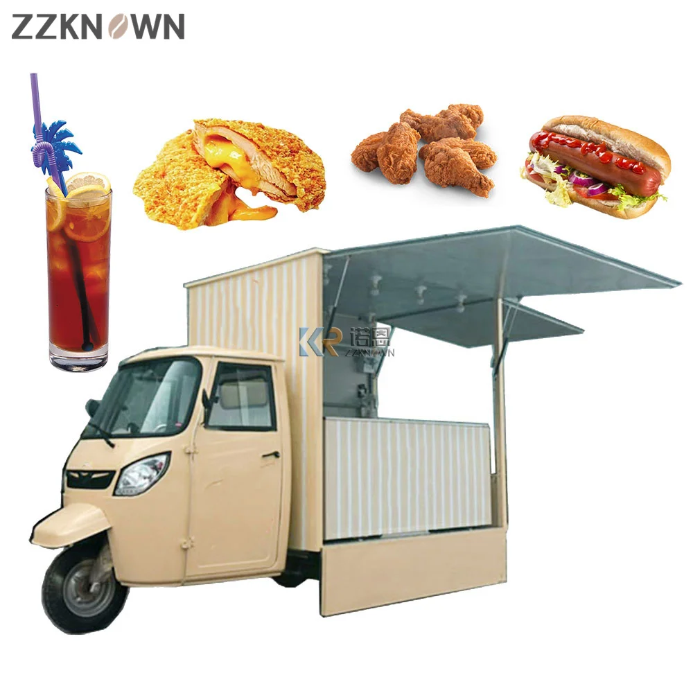 屋外キッチンカー、電動三輪車、軽食・コーヒー販売車、移動式キッチン