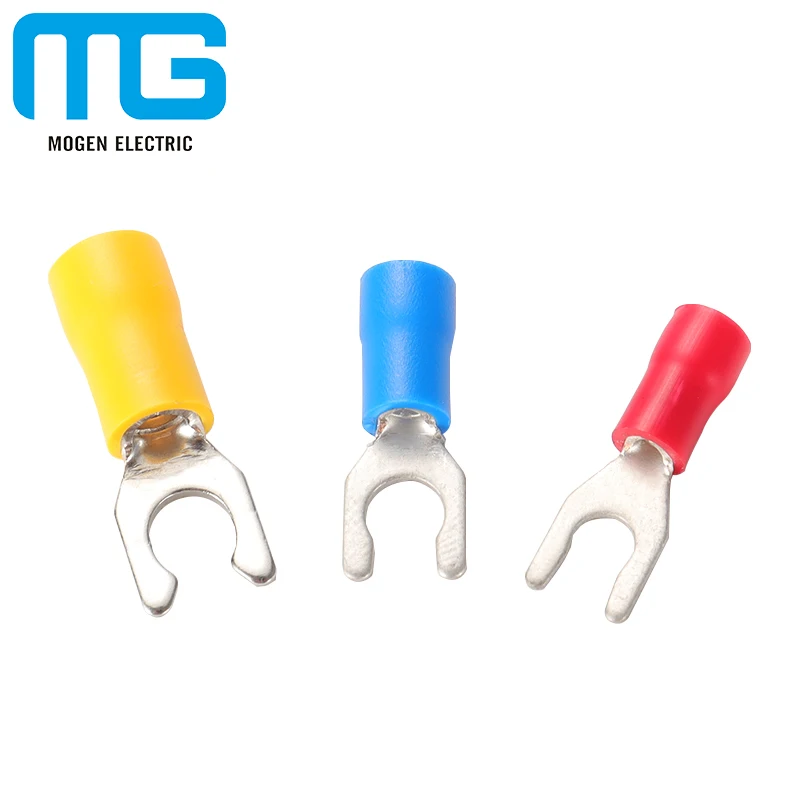 Customized Insulated Lock Spade Terminal Fork Type Made of Durable Copper Material