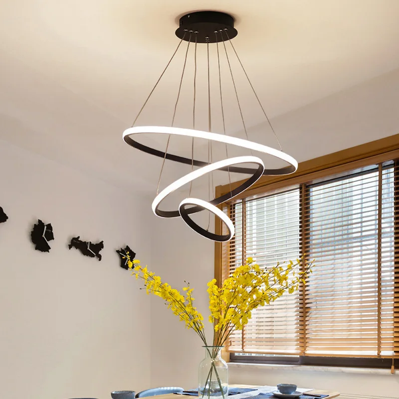 Nice Quality Down Circle LED Modern Chandeliers Lighting Living Room Gold Ring Chandeliers Pendant Lights Decorative LED Pendant - Image 6