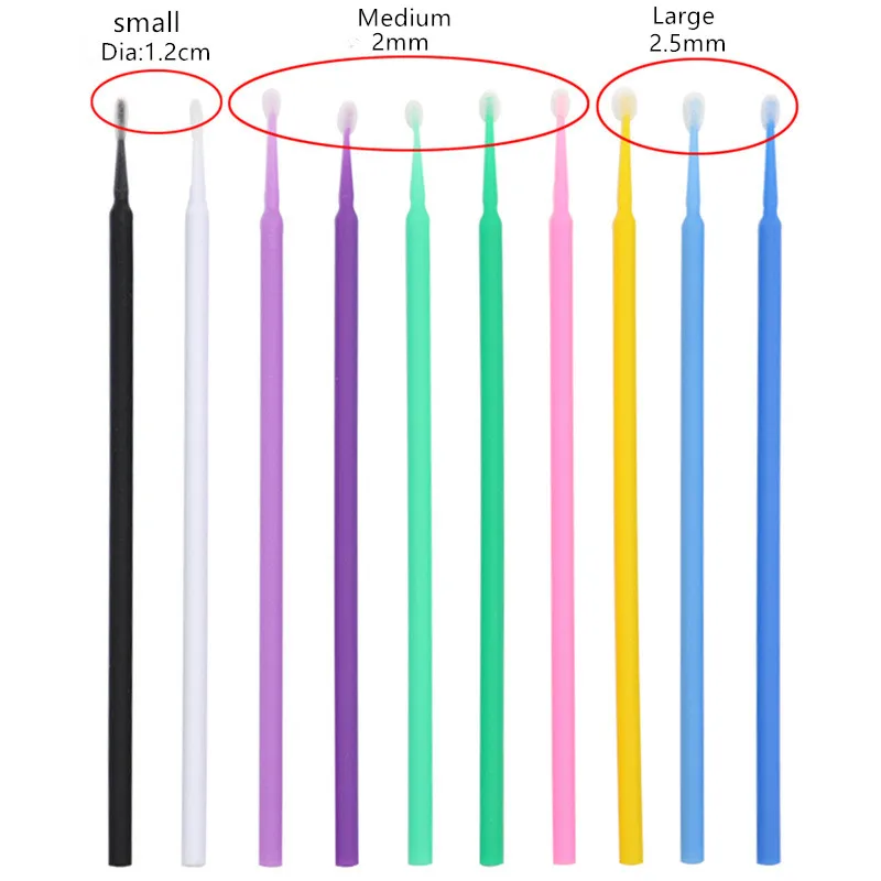 Пользовательские инструменты для макияжа зубная палочка аппликатор щетка очистка наращивание ресниц сделать микропалочки одноразовые ватные