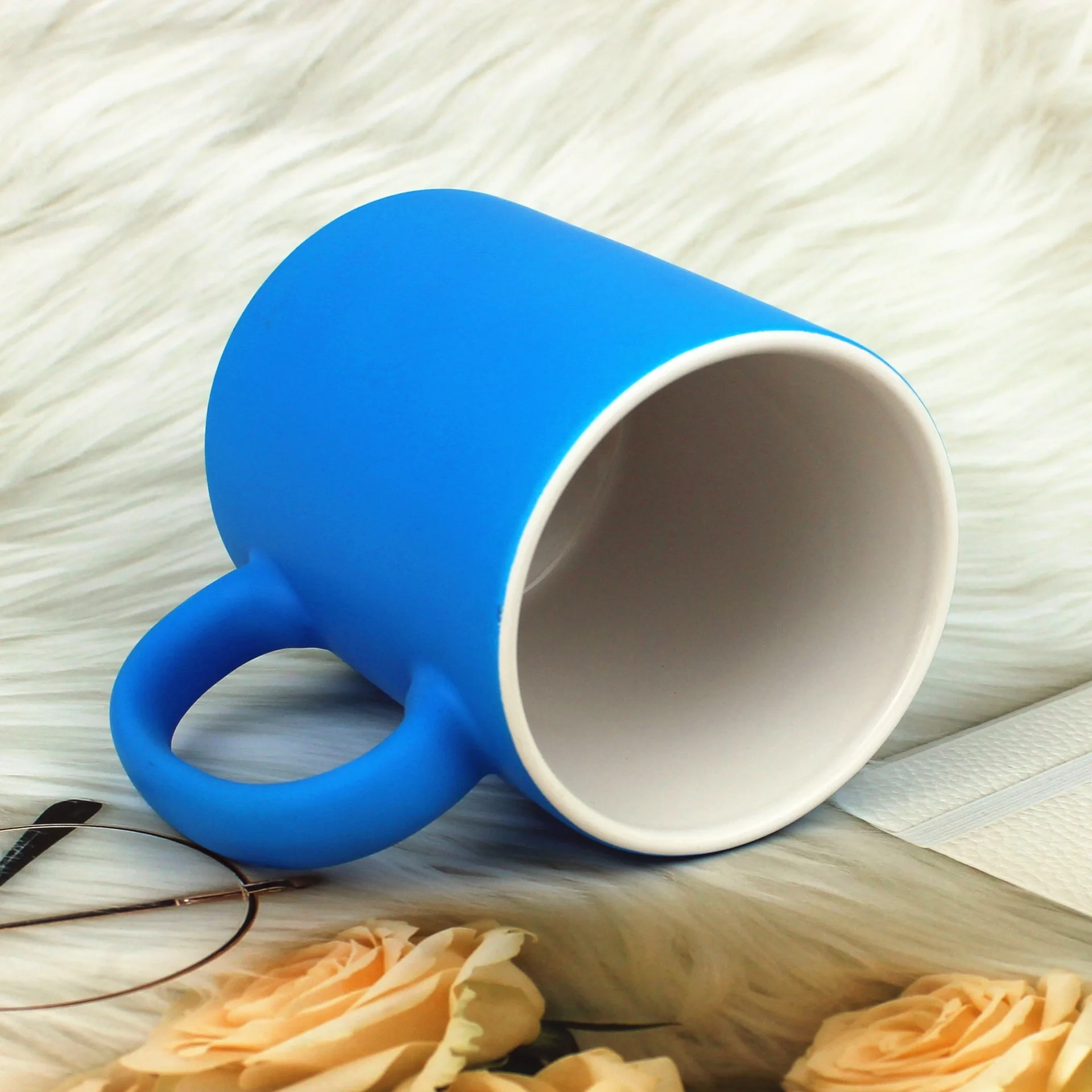 Wholesale Matte Fluorescent Ceramic Sublimation Coffee Mug,Logo