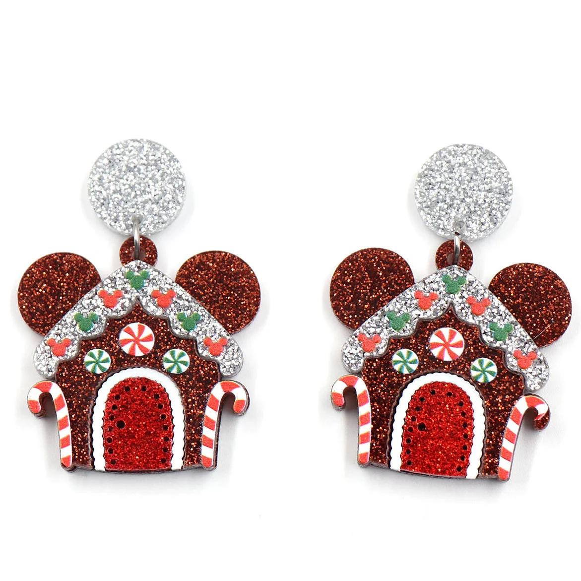 ERS732ER1549 (1pair)New product CN Drop mouse Gingerbread House women's Cute Christmas Acrylic Earrings supplier