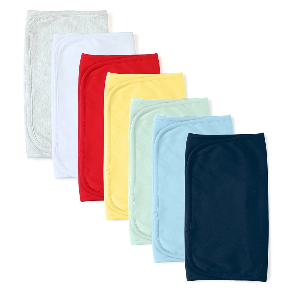 Нагрудник из чесаного хлопка для новорожденных однотонная белая одежда с оборками и монограммой набор тканей мальчиков