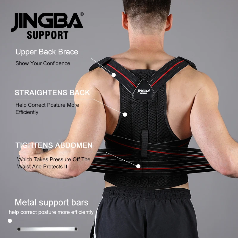 JINGBA FDA CE ISO Factory Posture Corrector Vest Improve Posture Provide Lumbar Support Lumbar Shoulder Brace Back Straightener