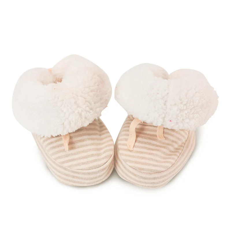 Детские ботинки из органического хлопка, носки для новорожденных, мягкая зимняя обувь для малышей