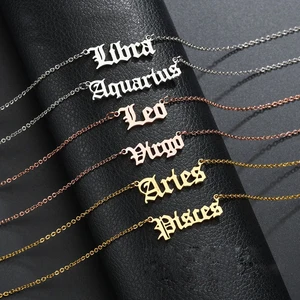 Best Selling Gold Plated Custom Name Stainless Steel Letter Pendant Necklace for Women