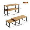 Natural wood color with black frame, large and small sizes, 50cm