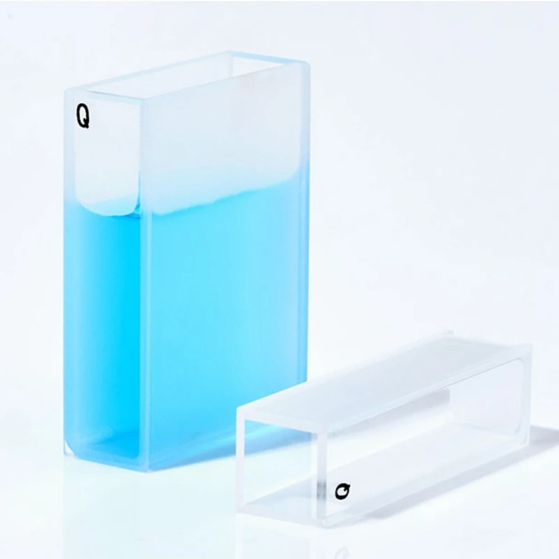 Fused Glass Quartz Cuvette Cell With Lid Spectrophotometers Cell Cuvette 5mm to 100mm