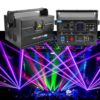 1w 2w 3w Professional Animated laser light projector RGB disco party club stage effect light
