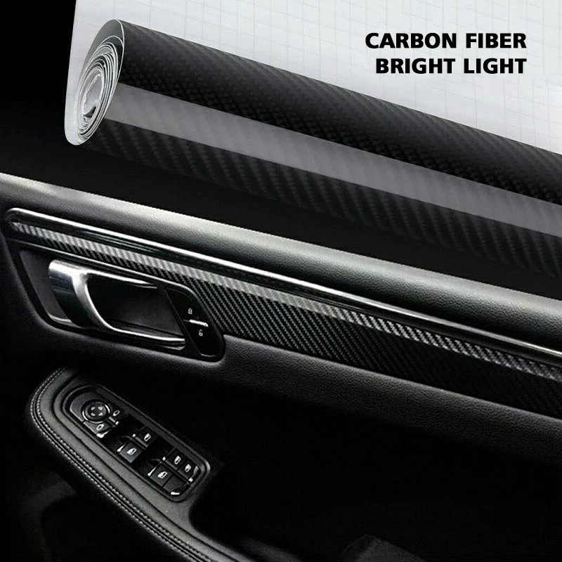 6D Auto Folie Autofolie Vinyl Aufkleber Wasserdichter Carbon Kohlefaser 300x30cm 