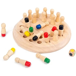 Wooden Children's Logical Thinking Training Intelligence Development Toys Educational Building Blocks Memory Chess