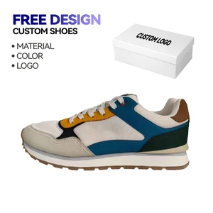 Factory Custom Men's Fashion Platform Lightweight Running Sneakers Casual Sports Shoes Lace-up Oxford TPU Spring Autumn