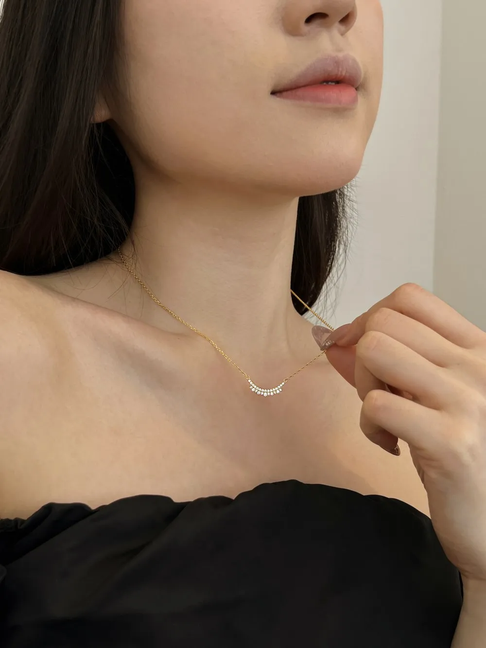 KAKODIY Dainty 925 Sterling Silver Jewelry Crown Cubic Zirconia Pendant Necklace 18K Gold Plated Necklace for Women detail 3