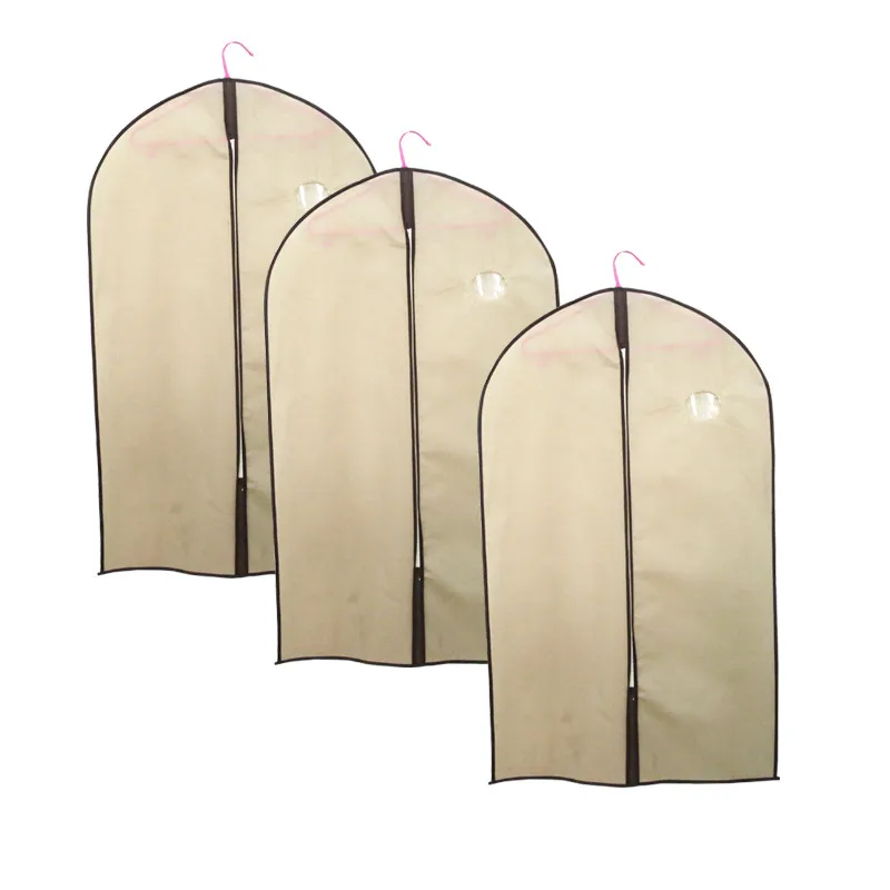 Suit Cover with Zipper Nonwoven Garment Bag 60x90cm 60x137cm Clothes Bag Suit Cover Clothes Storage Bag