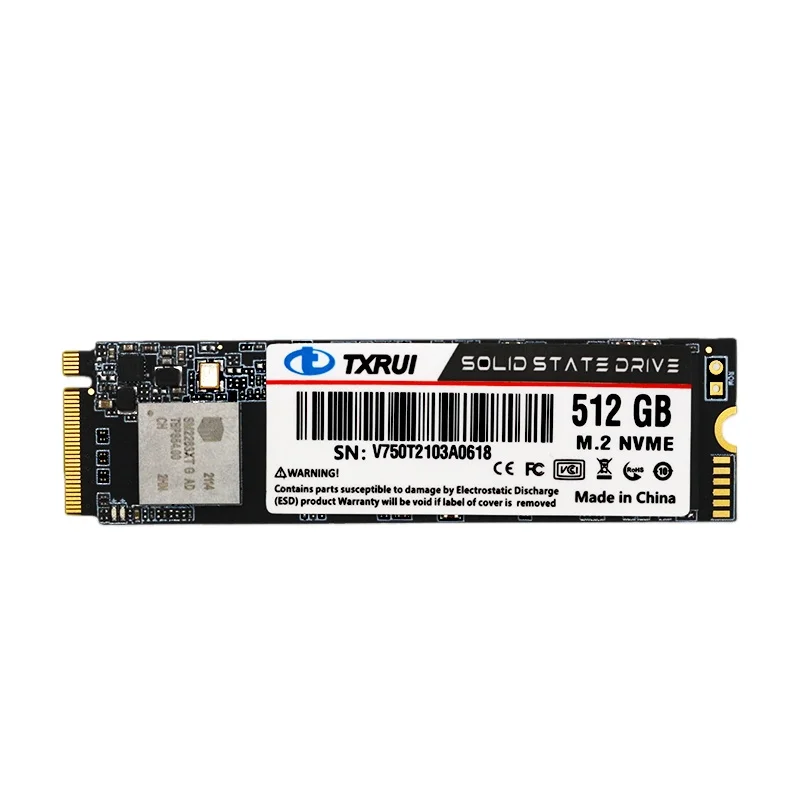 M.2 NVME SSD 512GB Aluminium Alloy Hard Drive - High Speed 3D TLC
