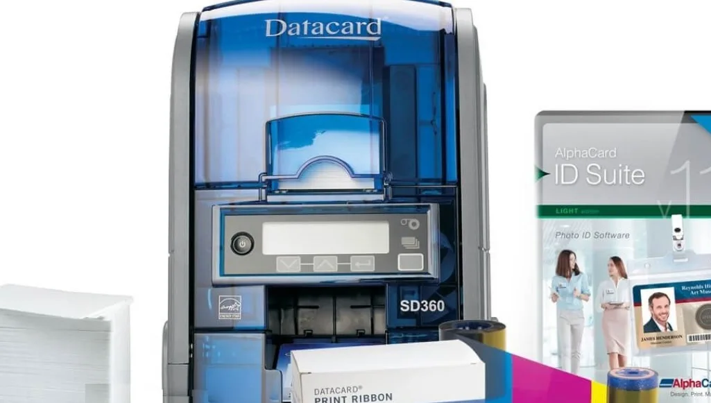 おトク 動作品 Entrust Datacard SD260 業務用 プラスチック身分証明書カードプリンタ 黒インクリボン付き sd260  fucoa.cl