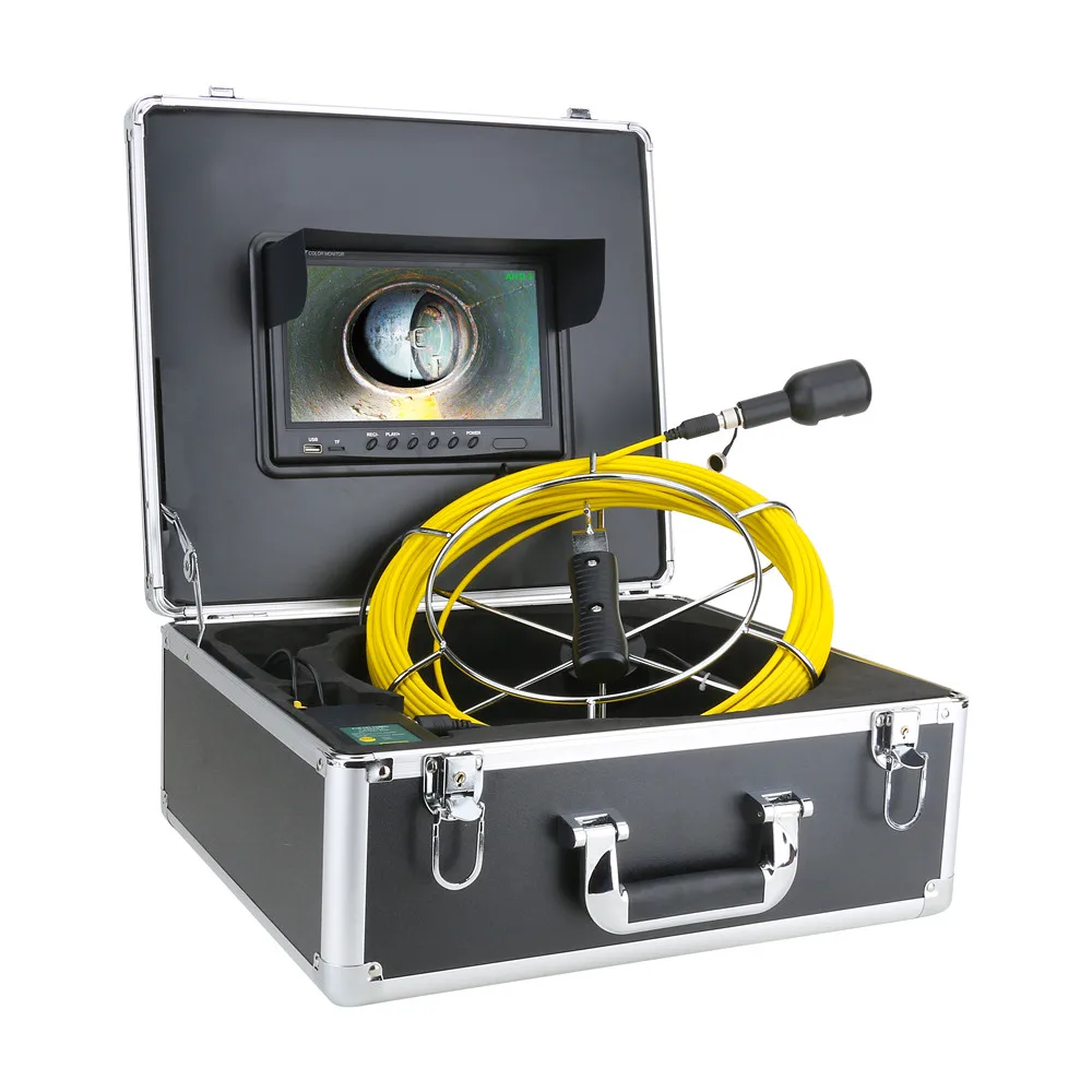9inch Dvr 30m 1080p Hd Dual Camera Lens Drain Sewer Pipeline Industrial  Endoscope Pipe Inspection Video Camera