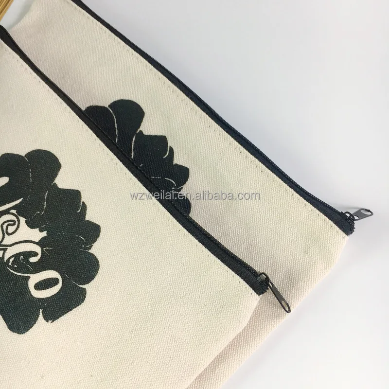 Cotton Pouch With Zipper