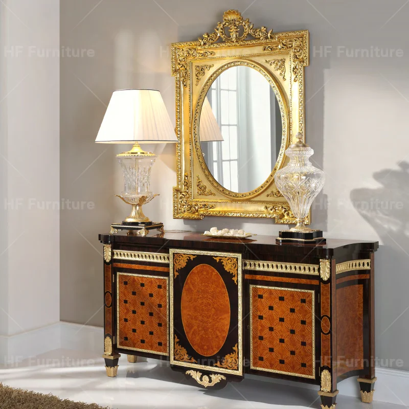 Luxury Console Table with Gold Mirror Elegant Carved by Hands Classic ...