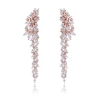 Earrings Earrings Earrings For Women Inlay Bling Bling Cubic Zircon Gemstone Tassel Earrings Flower Jewelry Earrings For Women