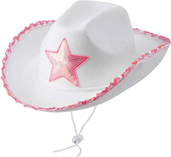 white cowgirl party hat