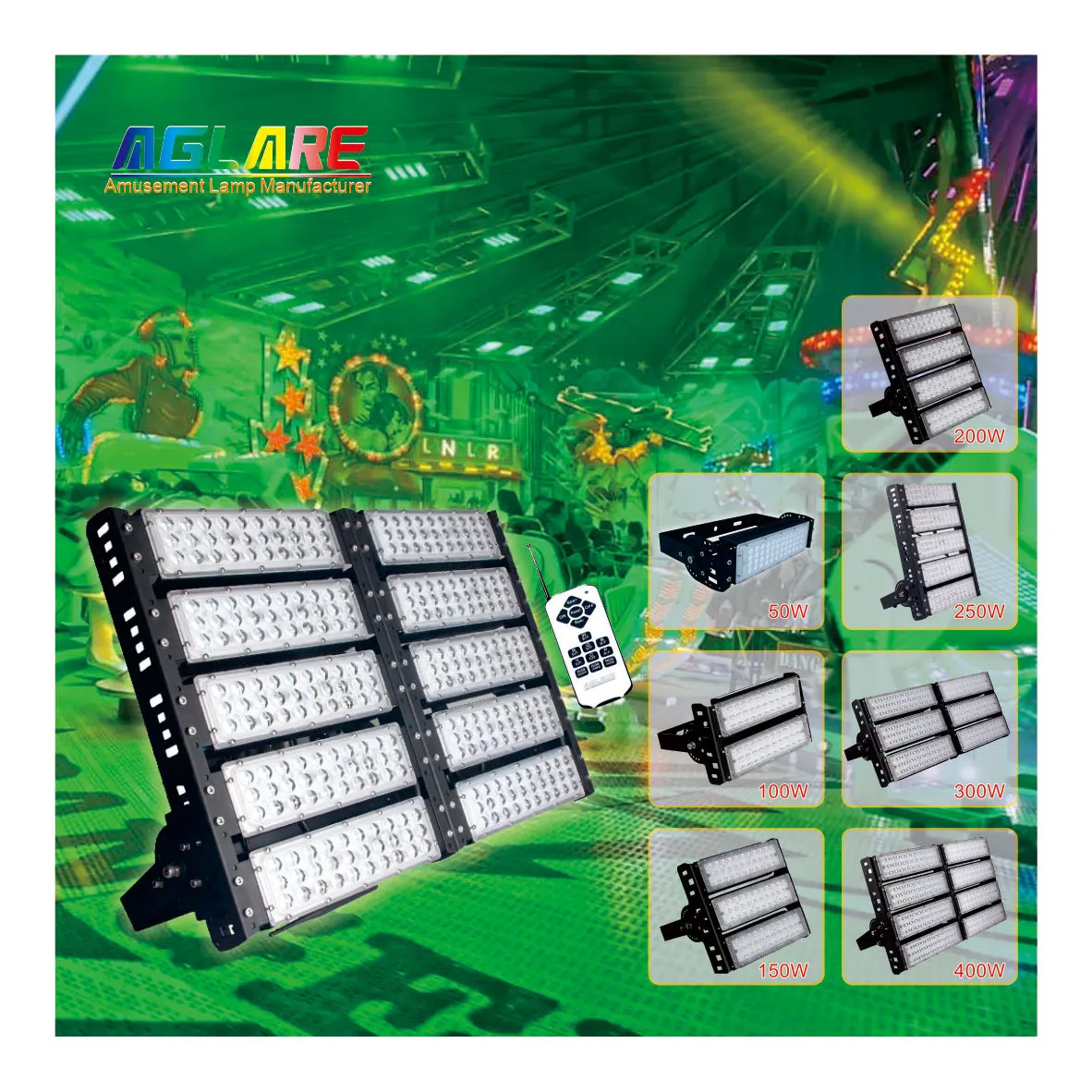 Aglare High Brightness Led Flood Light 500 Watt Floodlight 500w RGB Led Flood Light DMX