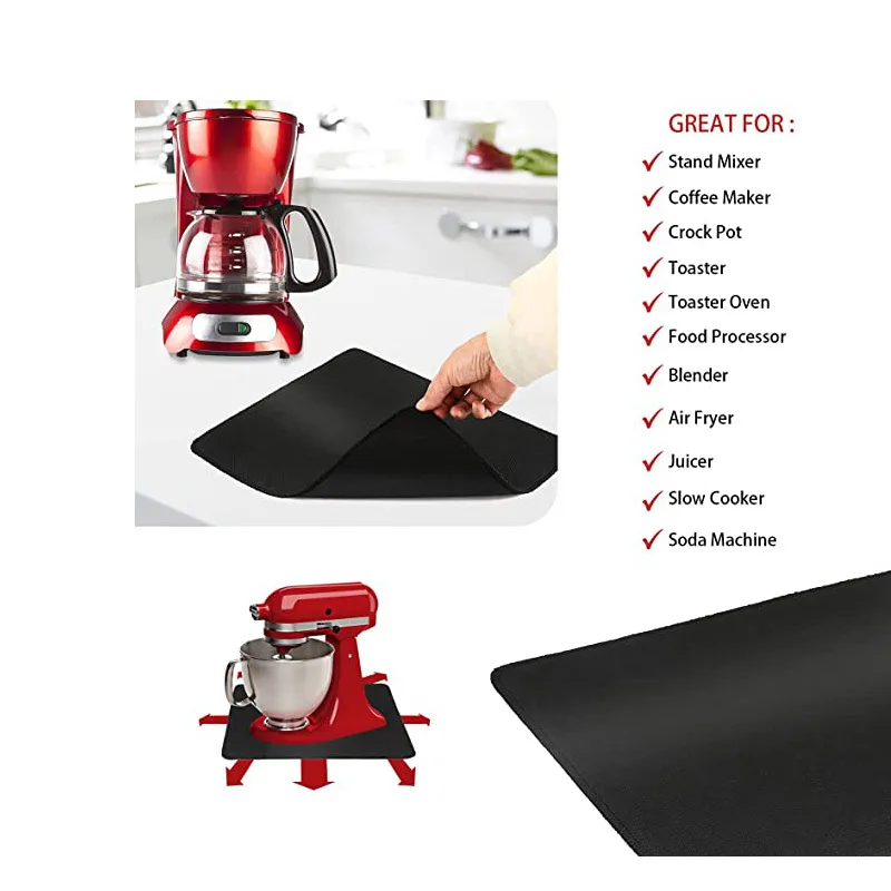 Mixer Slider Mat for KitchenAid Stand Mixer Coffee Maker Sliding Mats Appliance Glide Sliding Tray Mover Mixer Sliding Mat