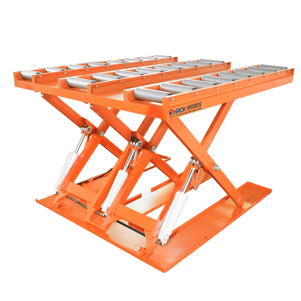 Smooth Lifting Foot Pedal Control Stationary Hydraulic Scissor Lift Table  for Woodworking Efficiency