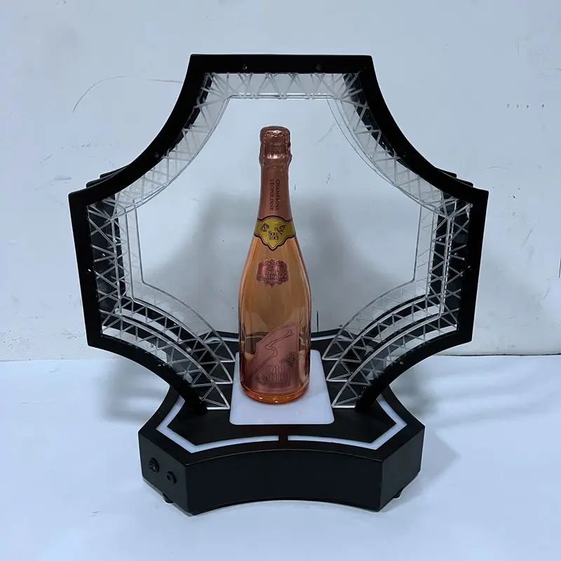 カスタム充電式Ledアクリルボトルプレゼンターディスプレイベースバー